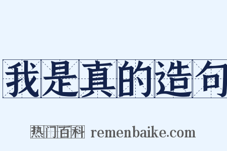 我是真的造句是什么意思的图片